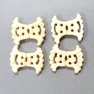 BONE RECTANGLE 22X30MM IVORY (4PCS/BAG)